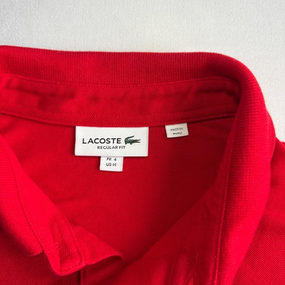 Red Lacoste Polo Shirt - Picture 5 of 7